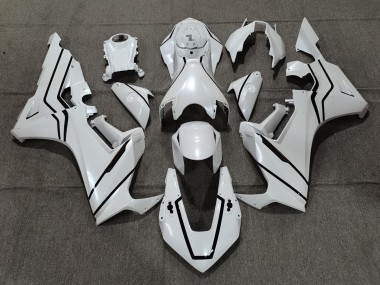 Best Pearl White & Black Lining Honda CBR1000RR Motorcycle Fairings 2017-2019
