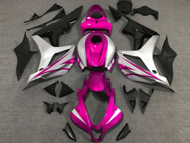 Best Pink and Silver OEM Style Honda CBR600RR Motorcycle Fairings 2007-2008 Best Pink and Silver OEM Style Honda CBR600RR Motorcycle Fairings 2007-2008