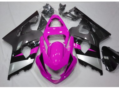 Best Pink and Silver Suzuki GSXR 600-750 Motorcycle Fairings 2004-2005