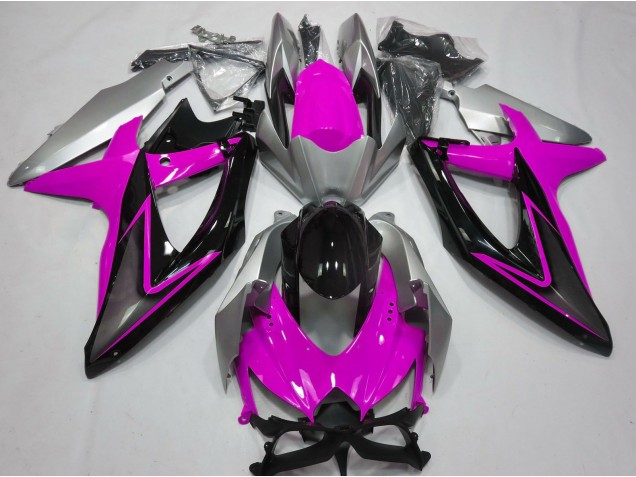 Best Pink and Silver Suzuki GSXR 600-750 Motorcycle Fairings 2008-2010 Best Pink and Silver Suzuki GSXR 600-750 Motorcycle Fairings 2008-2010
