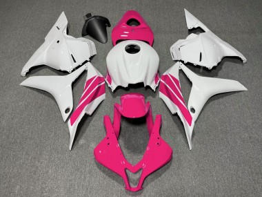 Best Pink and White Side Stripe Honda CBR600RR Motorcycle Fairings 2009-2012