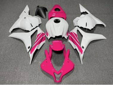 Best Pink and White Side Stripe Honda CBR600RR Motorcycle Fairings 2009-2012