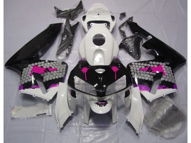 Best Pink Splatter on Gloss Black Honda CBR600RR Motorcycle Fairings 2005-2006