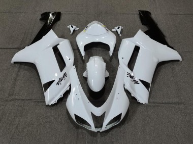 Best Plain White Gloss Kawasaki ZX6R Motorcycle Fairings 2007-2008