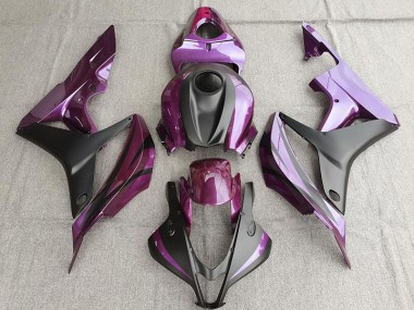 Best Purple and Matte Black Honda CBR600RR Motorcycle Fairings 2007-2008
