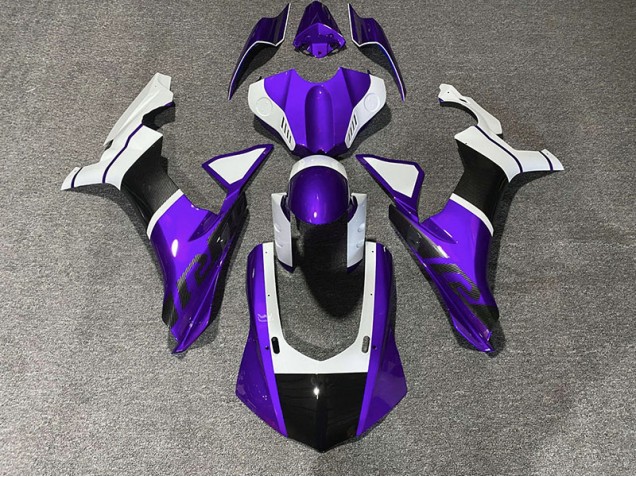 Best Purple & Carbon Fiber Accents Yamaha R1 Motorcycle Fairings 2015-2019