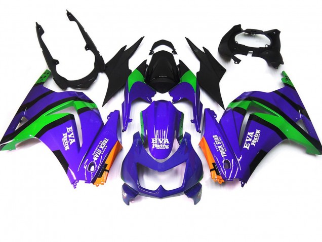 Best Purple Green and black Kawasaki Ninja 250 Motorcycle Fairings 2008-2013 Best Purple Green and black Kawasaki Ninja 250 Motorcycle Fairings 2008-2013