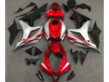 Best Red and Silver OEM Style Honda CBR600RR Motorcycle Fairings 2007-2008