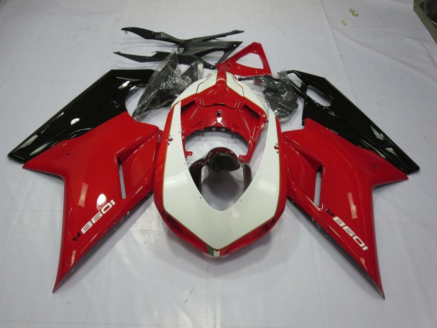 Best Red and White Ducati 848 1098 1198 Motorcycle Fairings 2007-2012 Best Red and White Ducati 848 1098 1198 Motorcycle Fairings 2007-2012