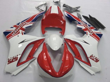 Best Red and White Triumph Daytona 675 Motorcycle Fairings 2009-2012