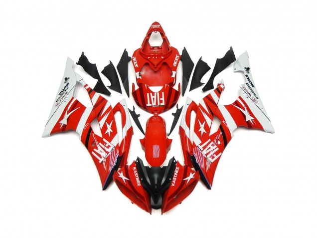 Best Red and White with Stars Yamaha R6 Motorcycle Fairings 2008-2016
