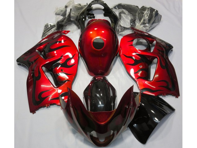 Best Red & Black Flame Suzuki GSXR 1300 Motorcycle Fairings 1997-2007 Best Red & Black Flame Suzuki GSXR 1300 Motorcycle Fairings 1997-2007