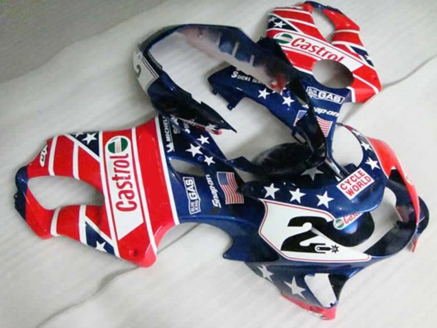 Best Red Castrol Honda CBR600 F4 Motorcycle Fairings 1999-2000 Best Red Castrol Honda CBR600 F4 Motorcycle Fairings 1999-2000