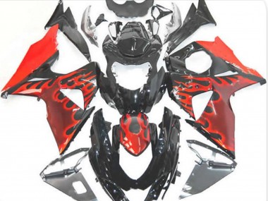 Best Red Flame Suzuki GSXR 1000 Motorcycle Fairings 2009-2016