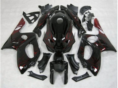 Best Red Flame Yamaha YZF600 Motorcycle Fairings 1998-2007