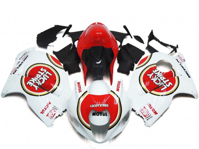Best Red Lucky Strike Style Suzuki GSXR 1300 Motorcycle Fairings 1997-2007 Best Red Lucky Strike Style Suzuki GSXR 1300 Motorcycle Fairings 1997-2007
