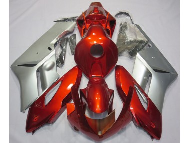 Best Red Silver Honda CBR1000RR Motorcycle Fairings 2004-2005