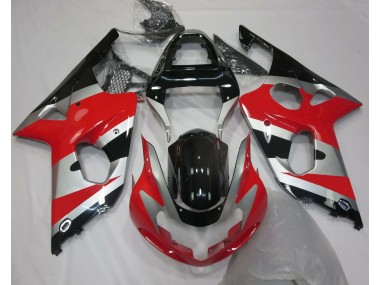 Best Red Silver OEM Style Suzuki GSXR 1000 Motorcycle Fairings 2000-2002