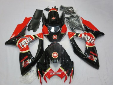 Best Red Strike Suzuki GSXR 600-750 Motorcycle Fairings 2006-2007