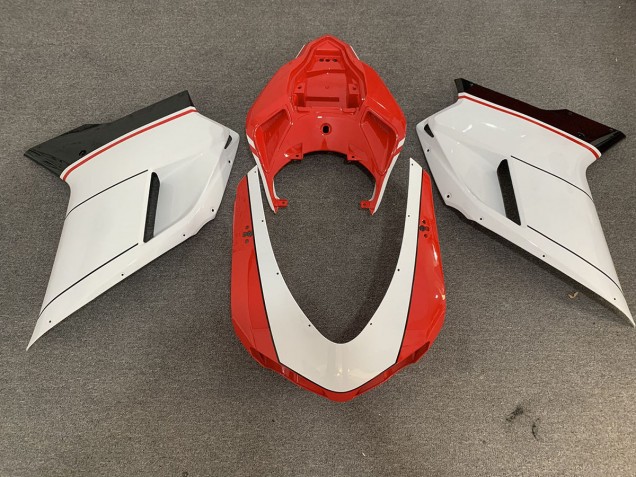 Best Red White Ducati 848 1098 1198 Motorcycle Fairings 2007-2012 Best Red White Ducati 848 1098 1198 Motorcycle Fairings 2007-2012