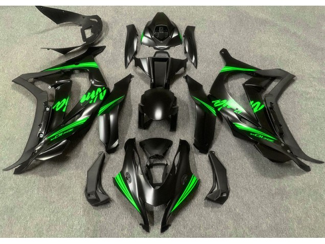 Best Satin Black & Green Kawasaki ZX10R Motorcycle Fairings 2016-2019 Best Satin Black & Green Kawasaki ZX10R Motorcycle Fairings 2016-2019