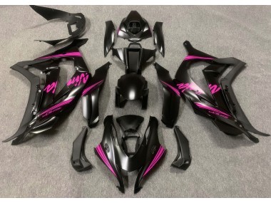Best Satin Black & Pink Kawasaki ZX10R Motorcycle Fairings 2016-2019