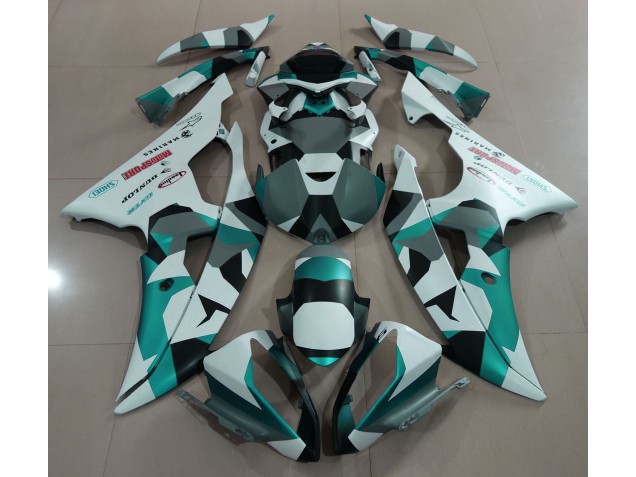 Best Seafoam Green Snow Camo Yamaha R6 Motorcycle Fairings 2008-2016 Best Seafoam Green Snow Camo Yamaha R6 Motorcycle Fairings 2008-2016