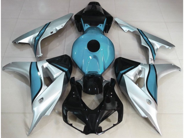 Best Silver and Light Blue Custom Honda CBR1000RR Motorcycle Fairings 2006-2007 Best Silver and Light Blue Custom Honda CBR1000RR Motorcycle Fairings 2006-2007