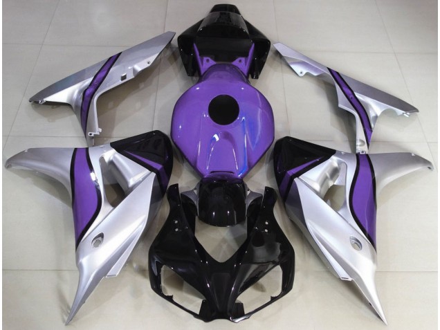 Best Silver and Purple Custom Honda CBR1000RR Motorcycle Fairings 2006-2007 Best Silver and Purple Custom Honda CBR1000RR Motorcycle Fairings 2006-2007