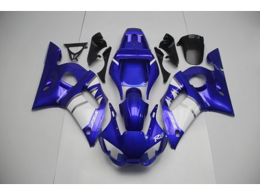 Best Silver White and Blue Yamaha R6 Motorcycle Fairings 1998-2002