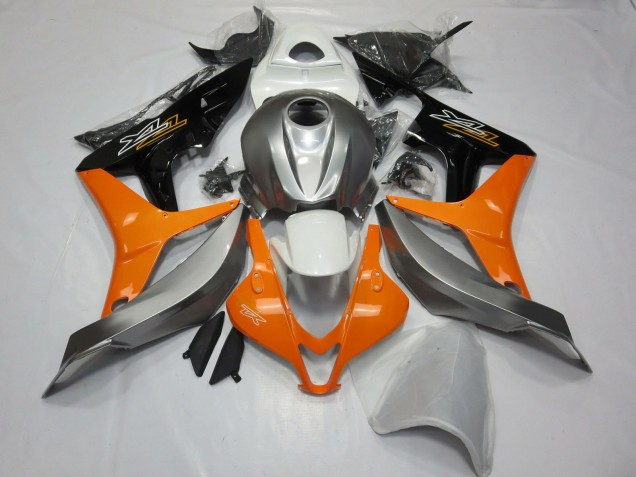 Best Silver White and Orange Honda CBR600RR Motorcycle Fairings 2007-2008 Best Silver White and Orange Honda CBR600RR Motorcycle Fairings 2007-2008