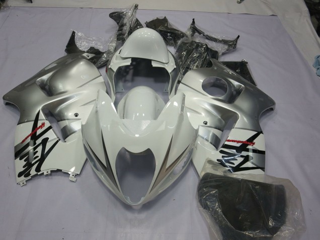Best Silver White Suzuki GSXR 1300 Motorcycle Fairings 1997-2007 Best Silver White Suzuki GSXR 1300 Motorcycle Fairings 1997-2007