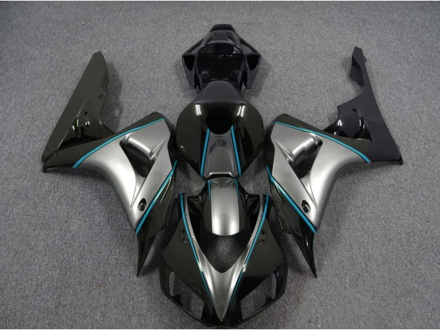 Best Silver with Blue Pin Stripe Honda CBR1000RR Motorcycle Fairings 2006-2007 Best Silver with Blue Pin Stripe Honda CBR1000RR Motorcycle Fairings 2006-2007