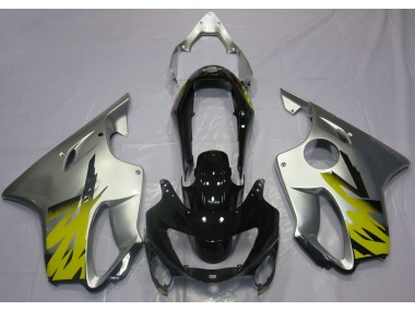 Best Silver Yellow and Black Honda CBR600 F4 Motorcycle Fairings 1999-2000