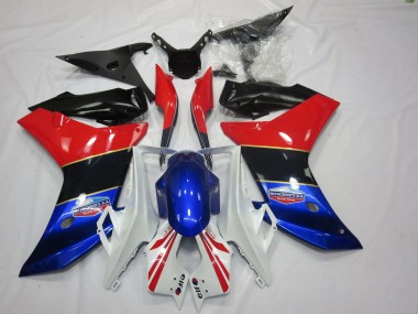 Best Tri Color Gold Stripe Honda CBR600F Motorcycle Fairings 2011-2012