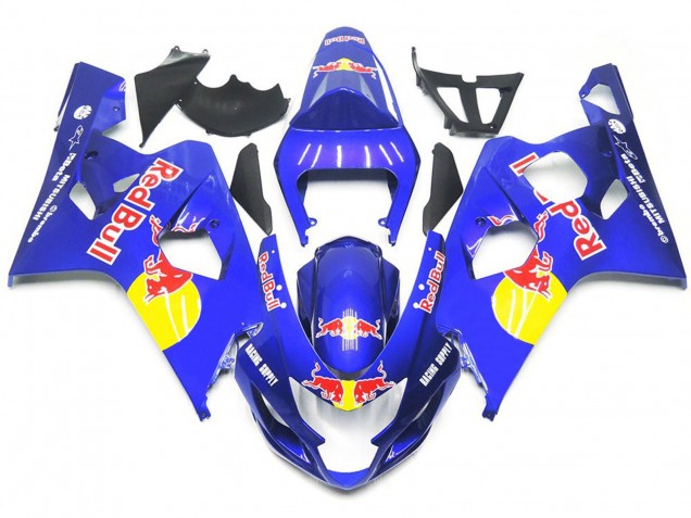 Best Vibrant Blue Red Bull Style Suzuki GSXR 600-750 Motorcycle Fairings 2004-2005 Best Vibrant Blue Red Bull Style Suzuki GSXR 600-750 Motorcycle Fairings 2004-2005