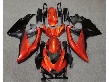Best Vibrant Orange in Black Suzuki GSXR 600-750 Motorcycle Fairings 2008-2010
