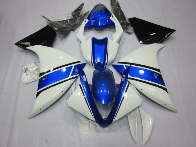 Best White and Blue Design Yamaha R1 Motorcycle Fairings 2013-2014