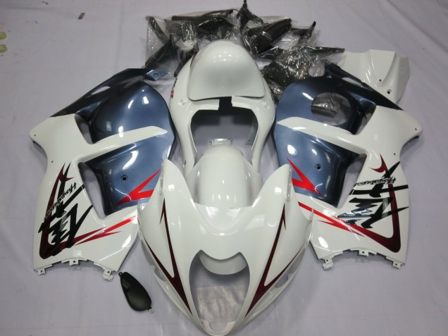 Best White and Dusty Blue Suzuki GSXR 1300 Motorcycle Fairings 1997-2007 Best White and Dusty Blue Suzuki GSXR 1300 Motorcycle Fairings 1997-2007