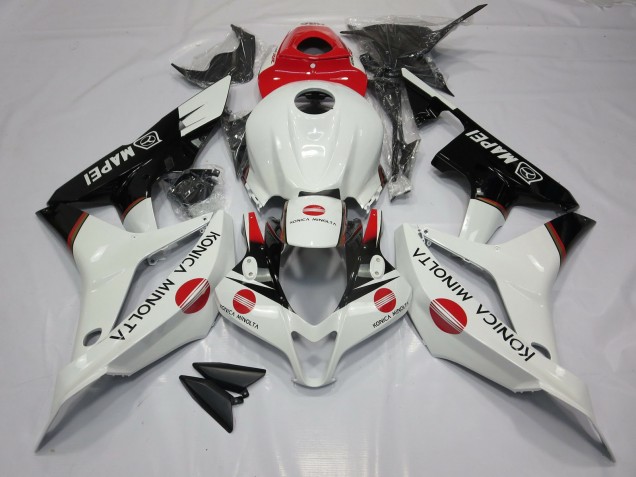 Best White and Red KM Honda CBR600RR Motorcycle Fairings 2007-2008
