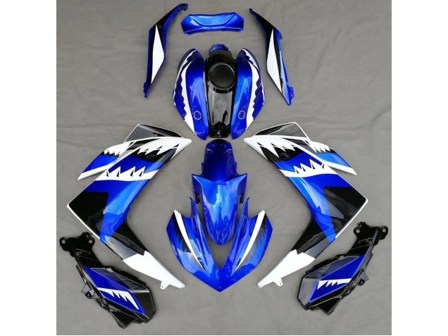 Best White Blue and Black Shark Yamaha R3 Motorcycle Fairings 2015-2018 Best White Blue and Black Shark Yamaha R3 Motorcycle Fairings 2015-2018