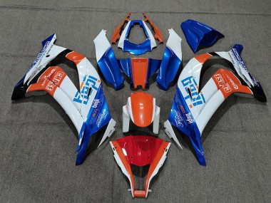 Best White Blue and Orange Kawasaki ZX10R Motorcycle Fairings 2011-2015