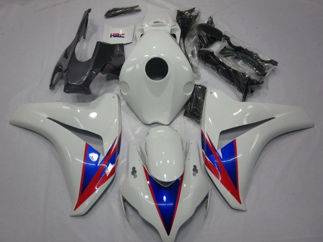 Best White Blue Red (w) logo Honda CBR1000RR Motorcycle Fairings 2008-2011