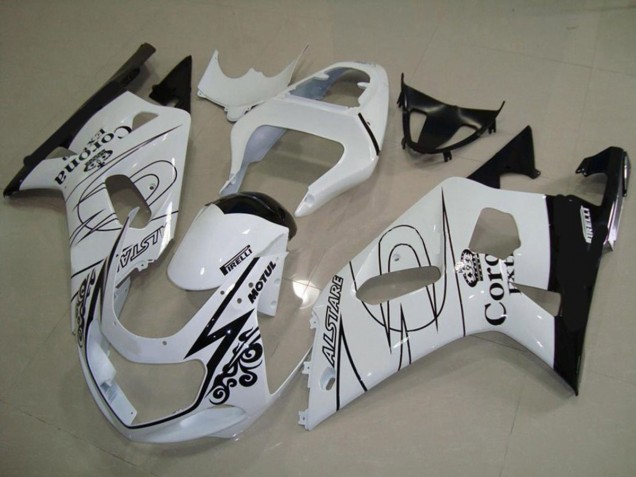 Best White Corona Suzuki GSXR 600-750 Motorcycle Fairings 2001-2003 Best White Corona Suzuki GSXR 600-750 Motorcycle Fairings 2001-2003