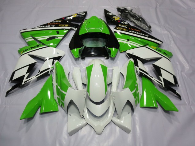 Best White Green Kawasaki ZX10R Motorcycle Fairings 2004-2005 Best White Green Kawasaki ZX10R Motorcycle Fairings 2004-2005
