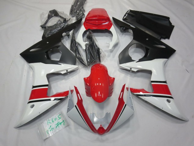 Best White Red and Black Yamaha R6 Motorcycle Fairings 2003-2005 Best White Red and Black Yamaha R6 Motorcycle Fairings 2003-2005