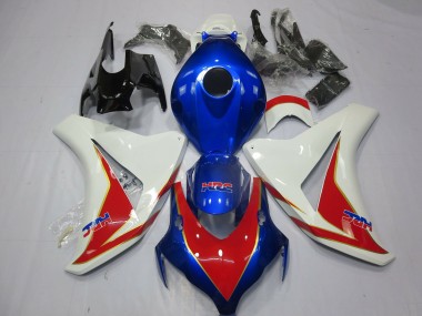Best White Red and Deep Blue Honda CBR1000RR Motorcycle Fairings 2008-2011