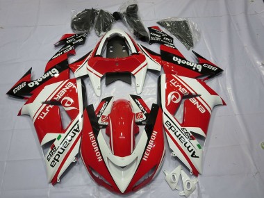 Best White Red Kawasaki ZX10R Motorcycle Fairings 2006-2007