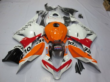 Best White Repsol Honda CBR600RR Motorcycle Fairings 2009-2012