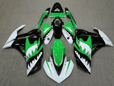 Best White Shark & Green Yamaha R3 Motorcycle Fairings 2015-2018